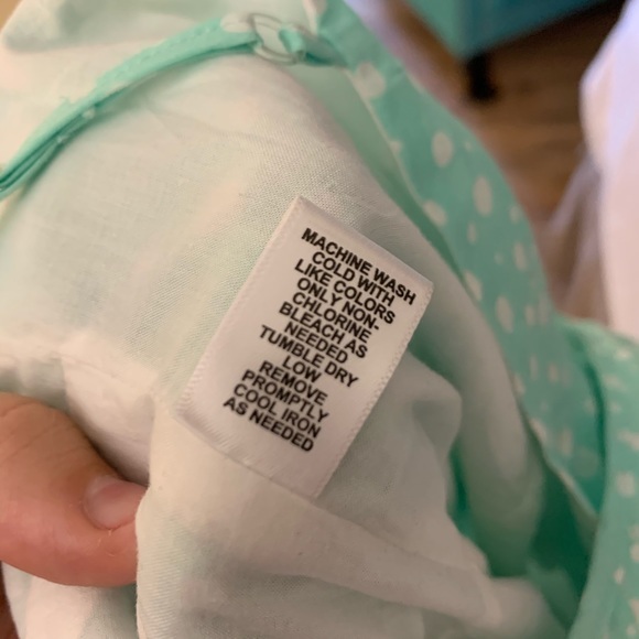 CATO Mint Green Polka Dot Dress 👗 Lace Detailing - Picture 7 of 8